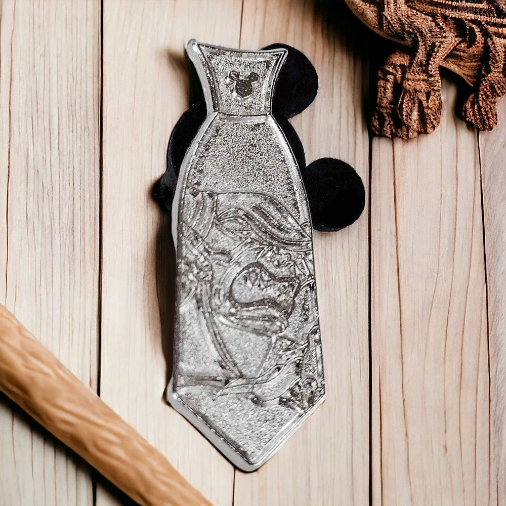 Disney Hidden Mickey Villain Neckties Trading Pin 2015 Chernabog Chaser Silver